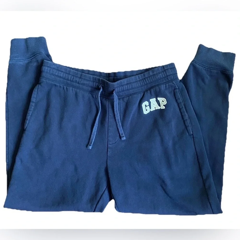 GAP men’s Navy Blue Logo Jogger Pants M - Picture 3 of 7